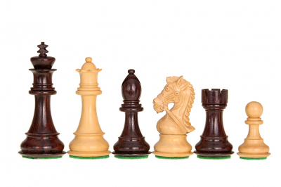 Piezas de ajedrez King's Bridal Acacia/Boxwood 4''